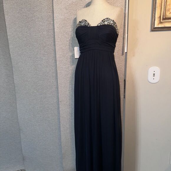 NWT CITY STUDIO Prom Formal Gown Navy Rhinestone Formal Dress Sz 3 New With Tag - Picture 1 of 15